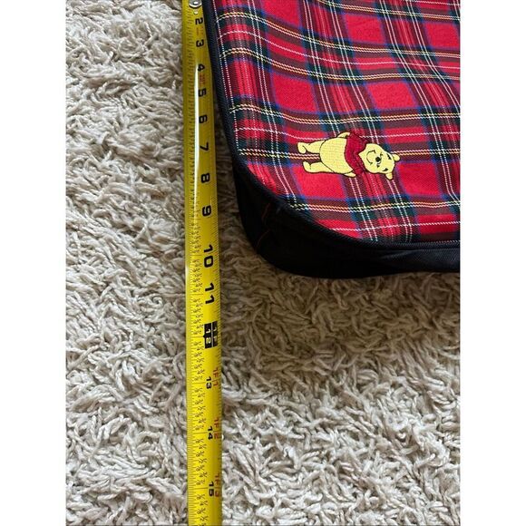 Disney's Winnie The Pooh Tote Bag Red Black Plaid - Picture 11 of 11